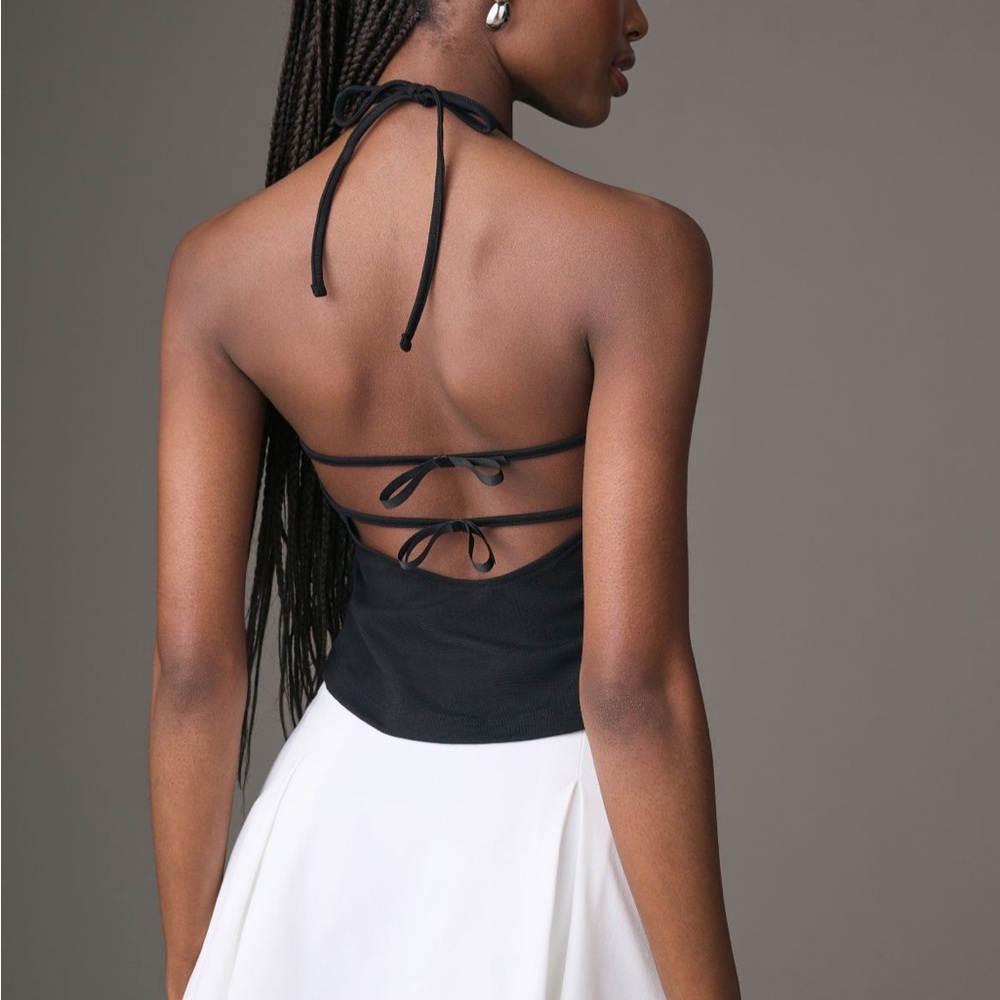NWT Maeve/Anthropologie Open Back Tie Neck Tank